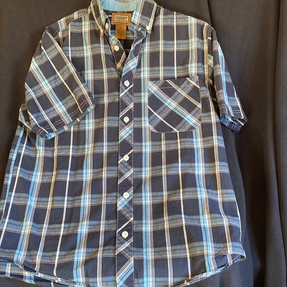 C.e. Schmidt workwear sturdy material button up shirt sleeve shirt